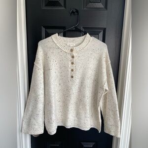 Blu Pepper Confetti Button-Up Sweater-Size S